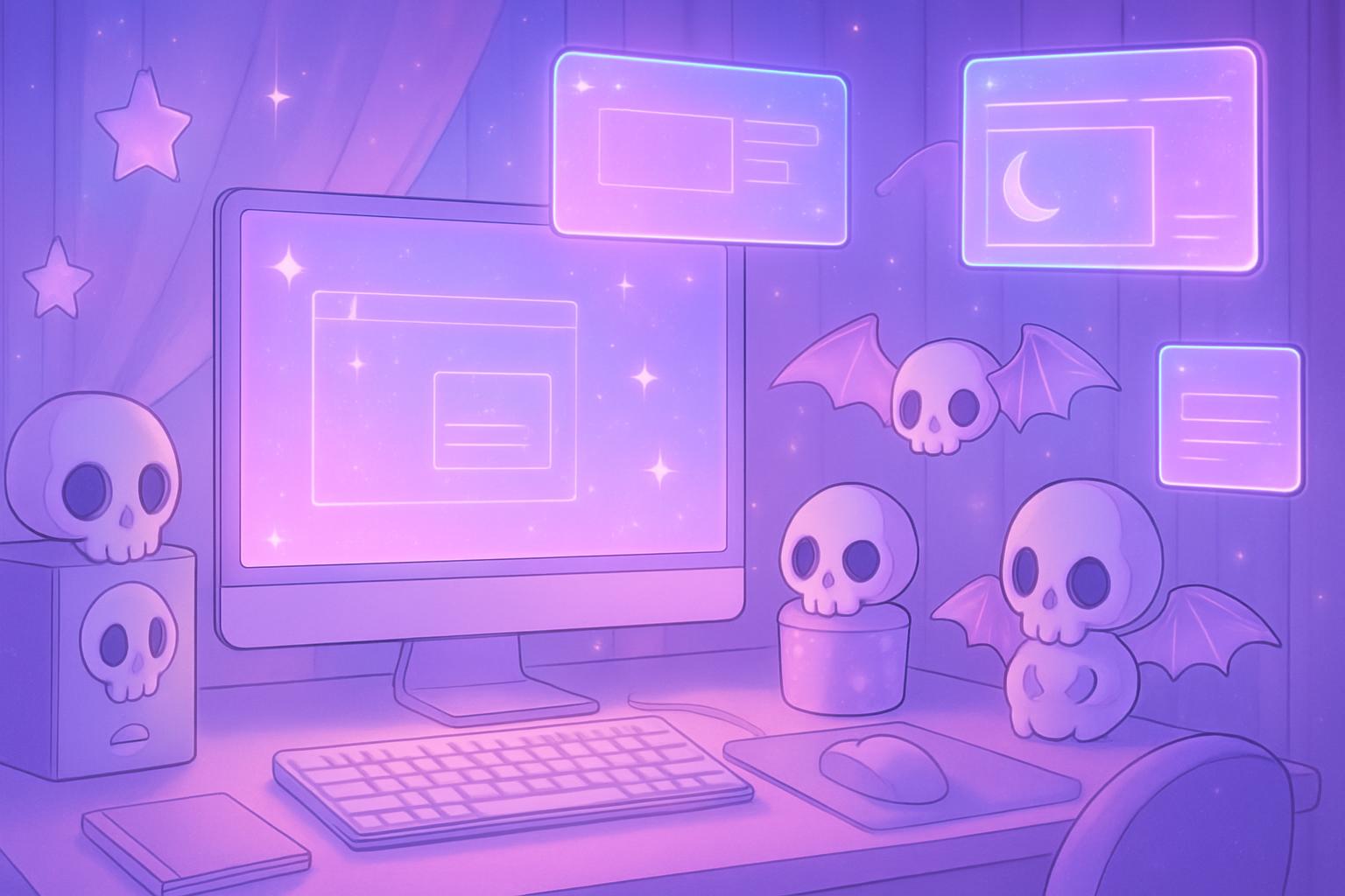 Pastel Goth Workspace
